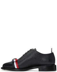 Thom Browne Black And Tricolor Wholecut Bow Oxfords