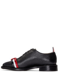 Thom Browne Black Leather Bow Oxfords