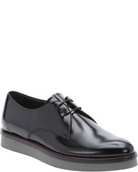 Tod's Black Leather Lace Up Derby Oxfords