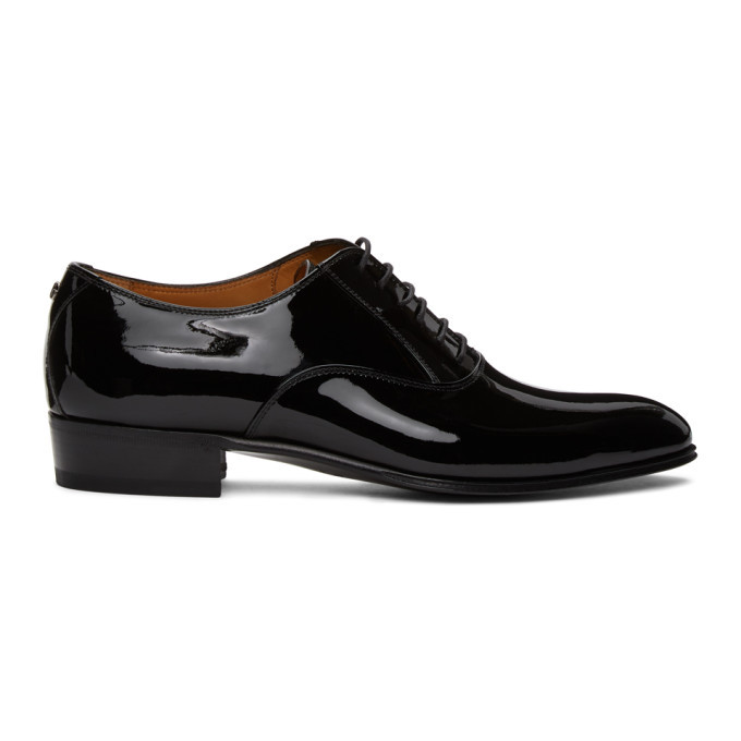 Gucci Black Patent Double G Oxfords, $790 | SSENSE | Lookastic