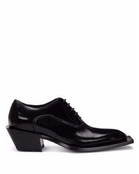 Dolce & Gabbana Block Heel Leather Oxford Shoes
