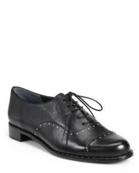 Stuart Weitzman Boystown Studded Leather Lace Up Oxfords
