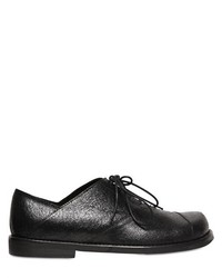 Crackled Leather Oxford Lace Up Shoes