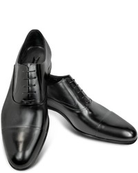 Moreschi Dublin Black Leather Cap Toe Oxford Shoes