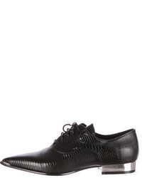 Barbara Bui Embossed Leather Rockabilly Oxfords