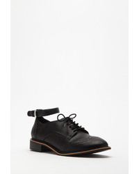 Forever 21 Faux Leather Ankle Strapped Oxfords