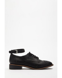 Forever 21 Faux Leather Ankle Strapped Oxfords