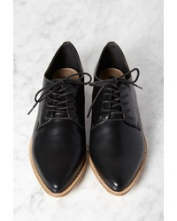 Forever 21 Faux Leather Pointed Toe Oxfords