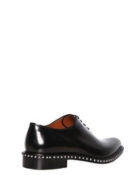 Givenchy Studded Brushed Leather Oxford Shoes