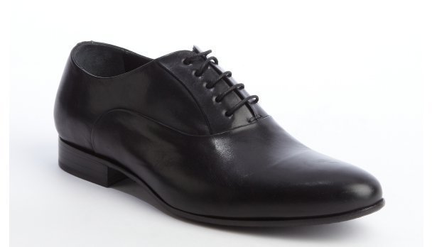 Gordon Rush Black Leather Seam Detail Lace Up Oxfords | Where to buy ...