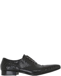 Jo Ghost Handcrafted Croc Oxford Leather Shoes