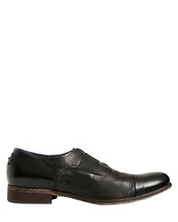 Leather Lace Less Oxford Shoes