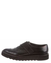 Vince Leather Pointed Toe Oxfords