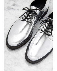 Forever 21 Metallic Faux Patent Oxfords