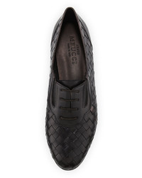 Sesto Meucci Nadir Woven Leather Oxford Black
