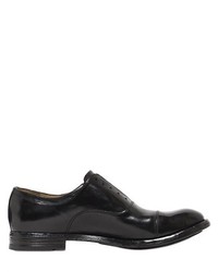 Officine Creative Brushed Leather Laceless Oxford Shoes