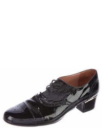 Robert Clergerie Patent Leather Round Toe Oxfords