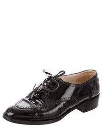 Chanel Patent Leather Round Toe Oxfords