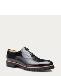 Bally Polin Nerogrigio Leather Oxford Shoe