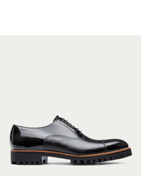 Bally Polin Nerogrigio Leather Oxford Shoe