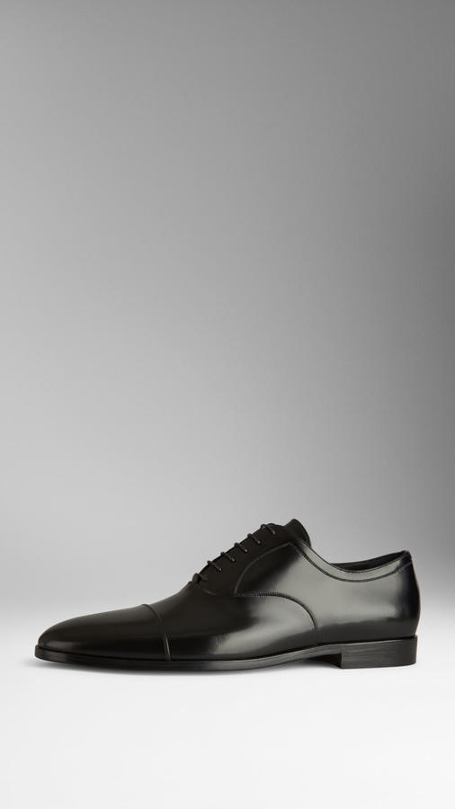 Clasp Derivation Accidentally Burberry Polished Leather Oxford Shoes, $595 | Burberry | Lookastic