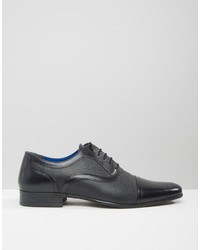 Red Tape Etched Oxford Shoes In Black Leather