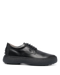Tod's Round Toe Leather Oxford Shoes