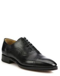 Bally Scribe Leather Cap Toe Oxford Shoes