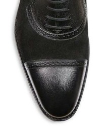 Bally Scribe Novo Light Mix Media Cap Toe Leather Oxfords