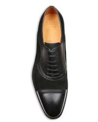 Bally Scribe Novo Light Mix Media Cap Toe Leather Oxfords