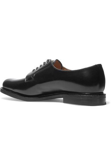 Ranger Glossed-leather Brogues In Black