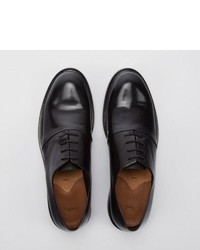 Paul Smith Shoes Black Leather Isaac Oxford Shoes With Pot Plant Sole