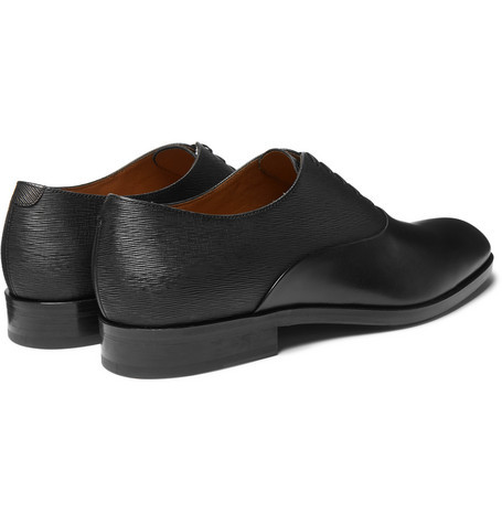 Hugo Boss Stanford Smooth And Textured Leather Oxford Shoes, $181 | MR ...