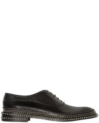 Studded Brushed Leather Oxford Shoes