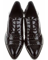 Sigerson Morrison Studded Patent Leather Oxfords