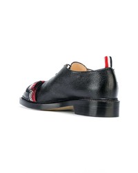 Thom Browne Wholecut With Bejewelled Bow Leather Sole In Pebble Lucido Leather