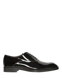 Z Zegna Black Patent Leather Oxford Shoes