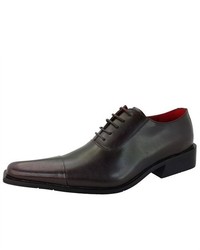 Zota Dark Brown Oxford Lace Up Leather Fashion Shoes