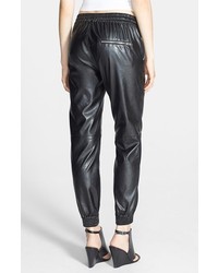 Blank NYC Blanknyc Face Lift Faux Leather Track Pants