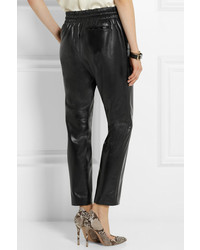 Valentino Leather Tapered Pants