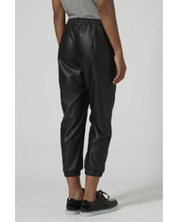 Topshop Petite Leather Look Joggers