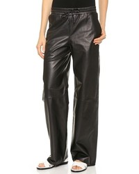 Alexander Wang T By Leather Palazzo Track Pants