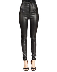 Black Leather Pants Casual Hot Weather Outfits For Women (17 ideas & outfits)