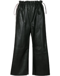 MM6 MAISON MARGIELA Cropped Faux Leather Trousers