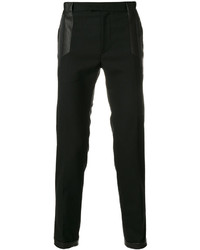 Les Hommes Leather Appliqu Cropped Trousers