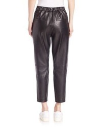 Vince Leather Cropped Pants