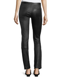 The Row Maddly Leather Straight Leg Pants