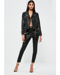 Missguided Black Faux Leather Pants