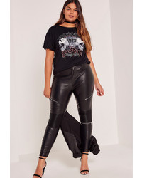Missguided Plus Size Black Premium Faux Leather Pants