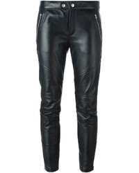 Saint Laurent Leather Biker Trousers